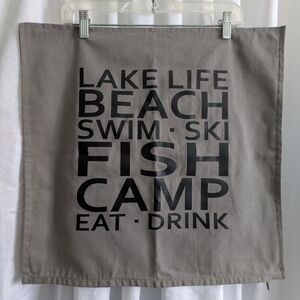 Cushion Cover Pillow Slip Lake Life Cottage Summer Fishing Camping